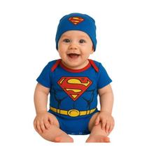 Body Bebe Temático Super homem Body com Touca Body Bebe Temático Super homem Body com Touca
