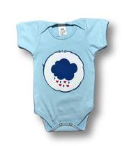 Body Bebê Temático Ursinho Carinhoso Azul Suedine 100% Algodão.