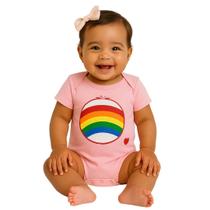 Body Bebê Temático Ursinho Carinhoso Rosa Suedine 100% Algodão Body Bebê Temático Ursinho Carinhoso Rosa Suedine 100% Algodão