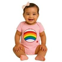 Body Bebê Temático Ursinho Carinhoso Rosa Suedine 100% Algodão.