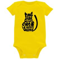 Body Bebê Time spend with cats is never wasted - Foca na Moda