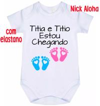 body bebê titia e titio estou chegando cód 2868 body bebê titia e titio estou chegando cód 2868