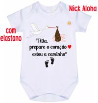 body bebê titia prepare o coração estou a caminho cód 2354 body bebê titia prepare o coração estou a caminho cód 2354