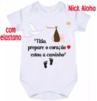 body bebê titio prepare o coração estou a caminho cód 2355