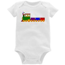 Body Bebê Trenzinho Colorido - Foca na Moda