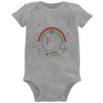 Body Bebê Unicórnio Arco Íris - Foca na Moda