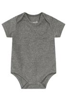 Body bebê unissex em cotton Brandili-CINZA Body bebê unissex em cotton Brandili-CINZA