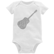 Body Bebê Violão Notas Musicais - Foca na Moda