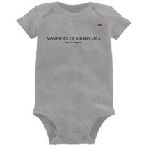 Body Bebê Vontades de milionária, bolso de estagiária - Foca na Moda