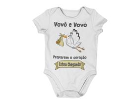 Body Bebê Vovô E Vovó Prepare O Coração Estou Chegando Branca Body Bebê Vovô E Vovó Prepare O Coração Estou Chegando Branca