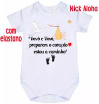 body bebê vovó e vovô preparem o coração estou a caminho cód 1762