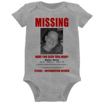 Body Bebê Walter White Missing - Foca na Moda