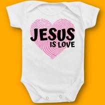 Body Bebês Jesus Is Love Amor Gospel Religioso Infantil