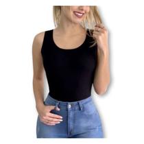 Body blusa canelado regata alça grossa com bojo feminino moda