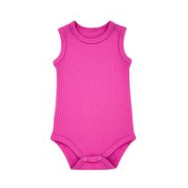 Body Bodie Regata Canelado Light Fresco Liso Básico Bebê Menina Menino Baby