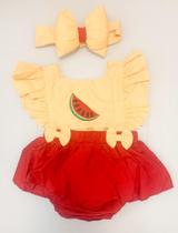 Body Bodies Infantil de Bebê Estampa Diversas Cores Moana Bolofofo Melancia