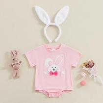 Body Bodies Infantil De Bebê Temático Coelho Coelhinho da Páscoa Azul e Rosa + Orelha Body Bodies Infantil De Bebê Temático Coelho Coelhinho da Páscoa Azul e Rosa + Orelha