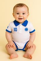 Body Bori Bebê Cruzeiro Camisa Polo Oficial Torcida Baby