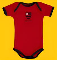 Body Bori Bebê Infantil Flamengo Time de Futebol Oficial Licenciado Torcida Baby