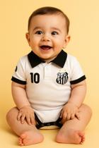 Body Bori Bebê Infantil Santos Camisa Polo Time de Futebol Oficial Licenciado Torcida Baby Body Bori Bebê Infantil Santos Camisa Polo Time de Futebol Oficial Licenciado Torcida Baby