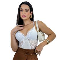 Body Bori Blusinha Alcinha Arrastão Renda Rendado Decote Body Bori Blusinha Alcinha Arrastão Renda Rendado Decote