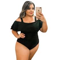 Body Bori Ciganinha Plus Size Blusinha De Mulher Blusa Feminina - Ombro a ombro - WM