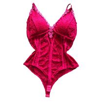 Body bori regata todo de renda com alça de regulagem