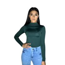 Body bory básico feminino manga longa gola alta suplex 4 estações Body bory básico feminino manga longa gola alta suplex 4 estações