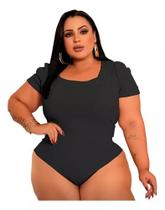 Body Bory Maio Feminino Plus Size Tamanho Grande Moda Gringa Anaruga de Algodão Sem Bojo - Efraim Modas