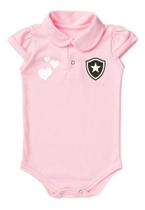 Body Botafogo Bebe Recem Nascido Branco Ou Rosa Oficial Nf - Rosa - G (6-9 meses)