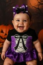 Body Bruxinha Com Lacinho Halloween Bebê Fantasia Infantil Menina Festa Temática Body Bruxinha Com Lacinho Halloween Bebê Fantasia Infantil Menina Festa Temática