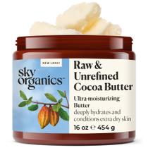 Body Butter Sky Organics Manteiga de cacau 100% crua 480 ml Body Butter Sky Organics Manteiga de cacau 100% crua 480 ml