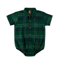 Body Camisa Xadrez Menino (verde) Up Baby - Upbaby