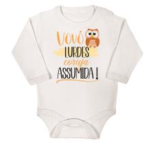 Body/Camiseta bebê e infantil estampa vovó/vovô coruja assumida nome personalizado