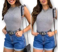 Body canelado cavado babado feminino moda tendencia