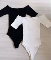 body canelado de manga curta body canelado de manga curta