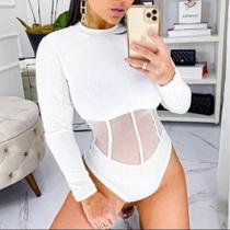 Body canelado manga comprida Body canelado manga comprida