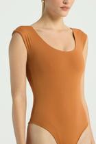 Body Canoa Malha Caramelo My Place