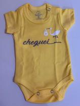 BODY CARECA MANGA CURTA BABYHOOD CHEGUEI UNISSEX Cor:AmareloTamanho:Rn