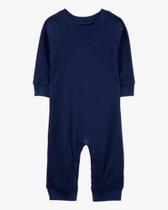 Body Carter's Original de manga longa para bebê - Azul - Tam 6 Meses