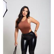 Body Cavado Feminino Asa Delta Regata Feminino Collant Liso Balada Bori Bory Sensação
