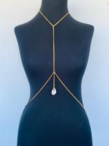 Body chain banhado tendência verão com pingente de Búzios