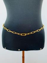 Body chain Cinto de correntes com fecho frontal mosquetão banhado a Ouro