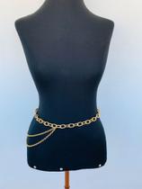 Body chain Cinto de correntes dourado cinto duplo banhado a Ouro Body chain Cinto de correntes dourado cinto duplo banhado a Ouro