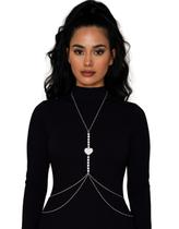 Body Chain Glam Coração de Cristal