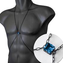 Body Chain Masculino com Pedra Aqua Azul - MURAD MEN