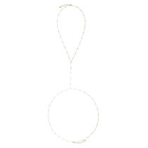 Body chain piuka dua bolinhas folheado a ouro 18k