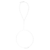 Body chain piuka dua bolinhas folheado em ródio branco