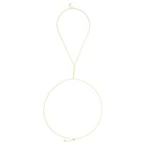 Body chain piuka rachel zircônias folheada a ouro 18k