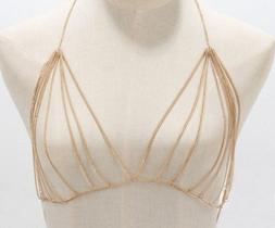 Body chain Sutiã de corrente colar corporal Ouro Prata Preto Body chain Sutiã de corrente colar corporal Ouro Prata Preto